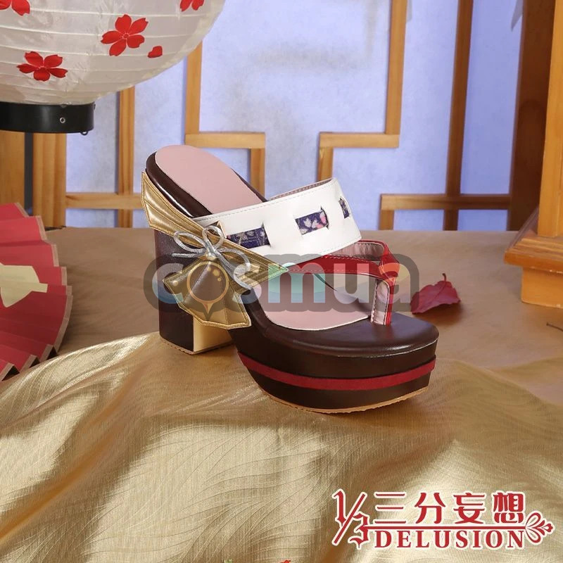 三分妄想13Delusion原神 Genshin 八重神子やえみこ リメイク版 コスプレ衣装ウィッグ下駄 コスチューム