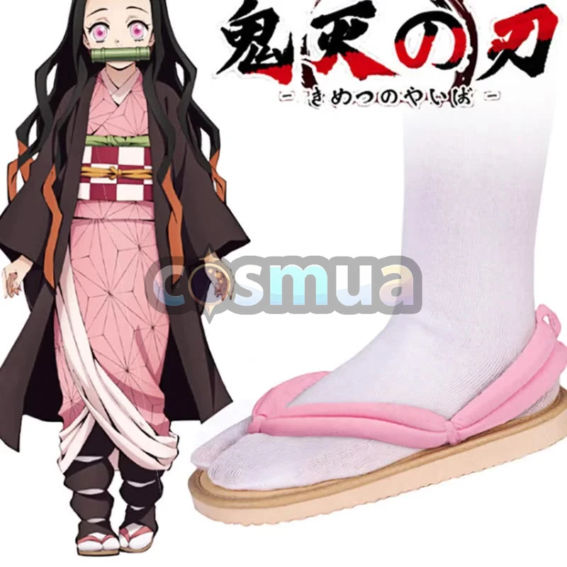 木屐 鬼滅の刃 内履き 家庭用 平底 白木 コスプレシューズ 実木 原版