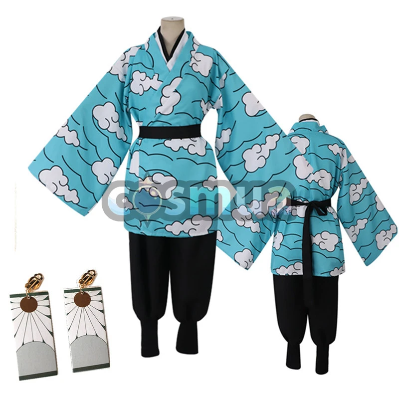 【即納＆卸売対応】鬼滅の刃・竈門炭治郎 コスプレセット｜隊服＋ウィッグ＋耳飾り付きフルセット